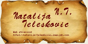 Natalija Telesković vizit kartica